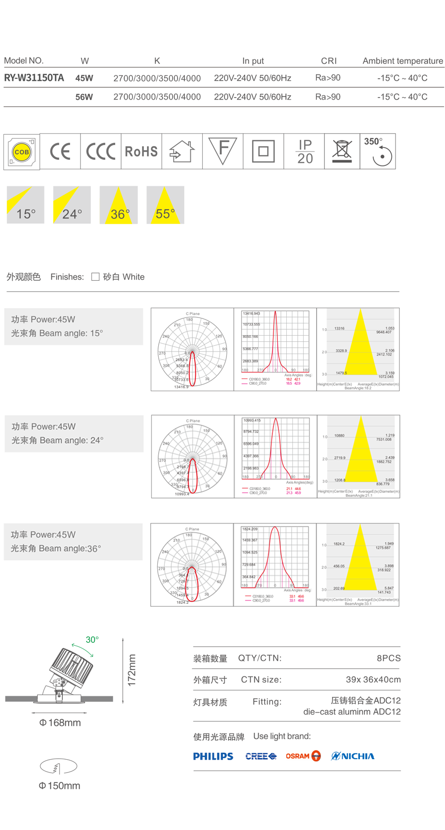 轻韵洗墙灯 RY-W31150TA下