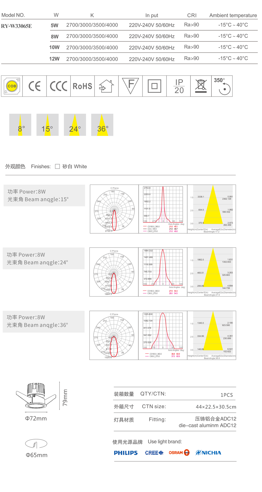 简韵洗墙灯 RY-W33065E下