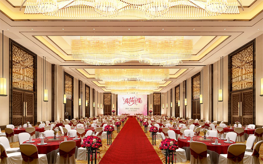 日耀案例：茂名御景国际大酒店宴会厅效果图